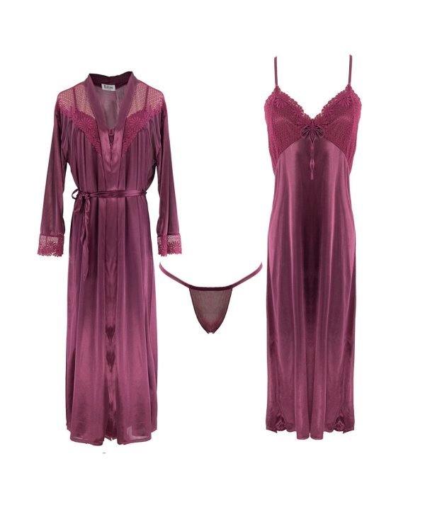 buy 3 piece velvet nighty set