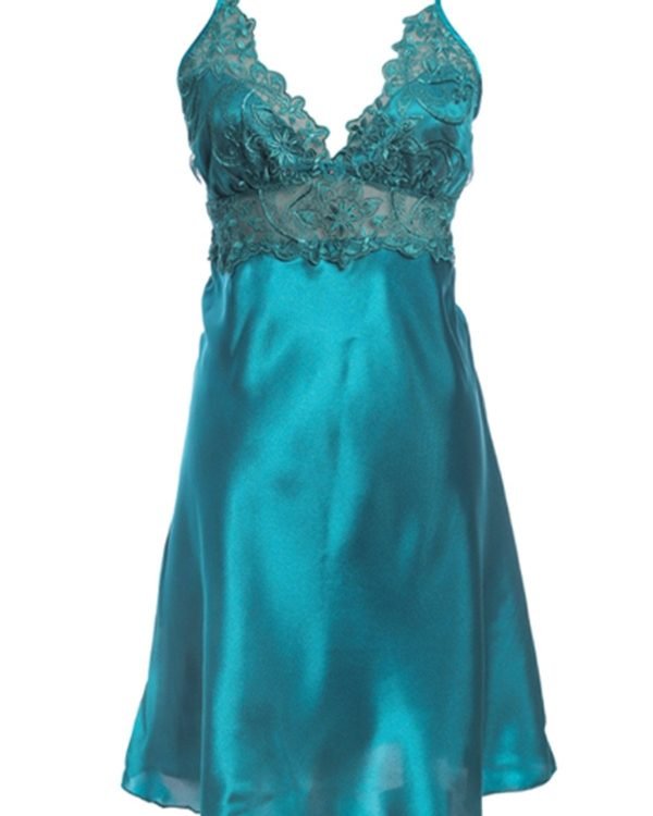 embroided silk nighty