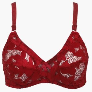 flower print net bra