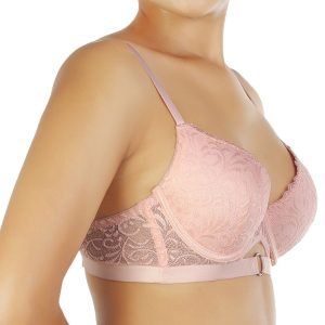 front hook padded lace bra