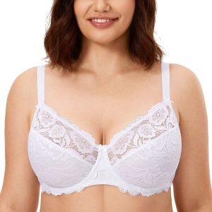 half cup embroidered net foam bra
