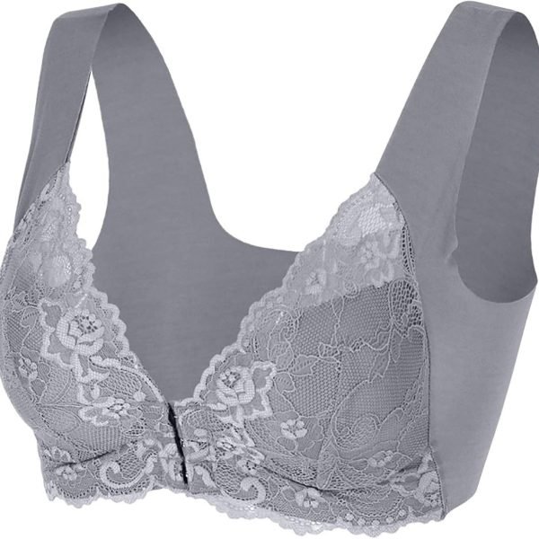 half cup net front open bra