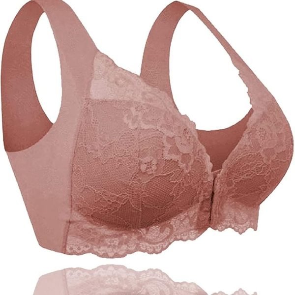 half cup net style front open bra