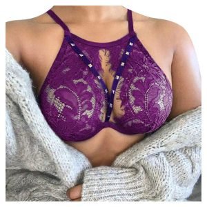 net full neck t shirt bra