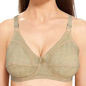 padded flower net cotton bra