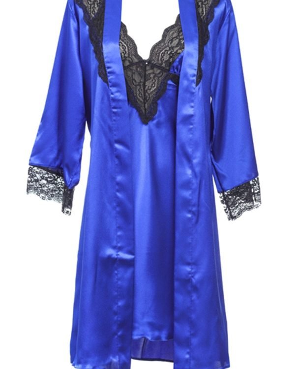 silk nighty with gown