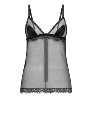 transparent net camisole