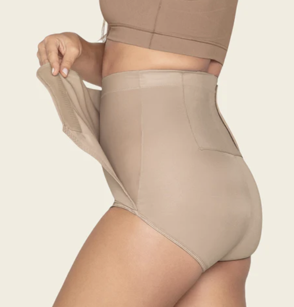 Leonisa High-Waisted Firm Compression Post Surgical Panty w/ Adj. Belly Wrap
